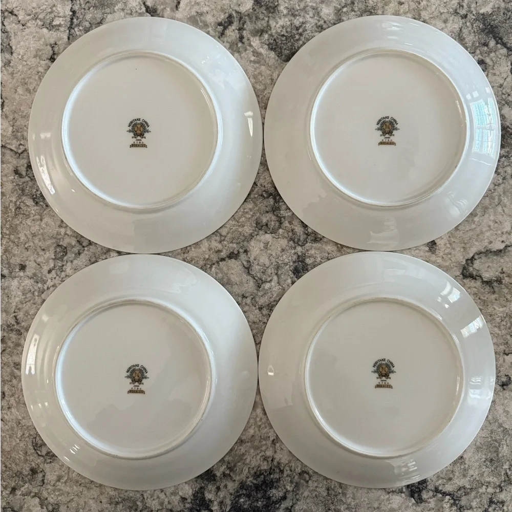 4 - Vintage Noritake “Rosales” Bread and Butter 8” Plates